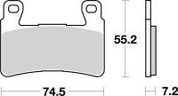 SBS Bremsbelag 734DC (Satz pro Scheibe) Road Racing Dual...