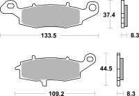 SBS Bremsbelag 704LS (Satz pro Scheibe) Street Sinter