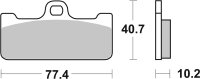 SBS Bremsbelag 711DS-2 (Satz pro Scheibe) Road Racing...