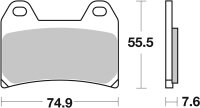 SBS Bremsbelag 727HF (Satz pro Scheibe) Street Ceramic