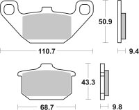 SBS Bremsbelag 557LS (Satz pro Scheibe) Street Sinter