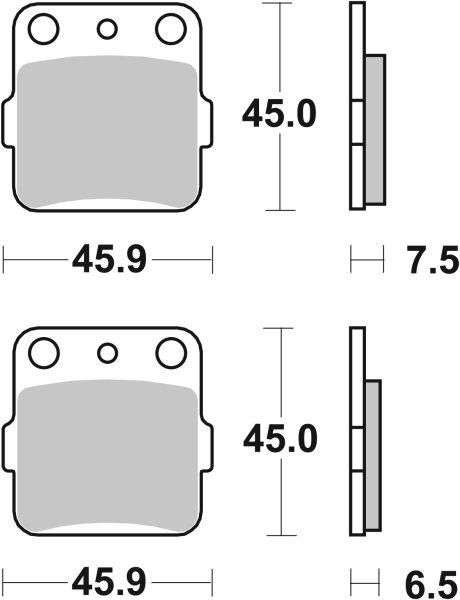 SBS Bremsbelag 562HF (Satz pro Scheibe) Street Ceramic