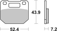 SBS Bremsbelag 587HF (Satz pro Scheibe) Street Ceramic