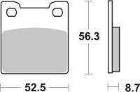 SBS Bremsbelag 701HF (Satz pro Scheibe) Street Ceramic