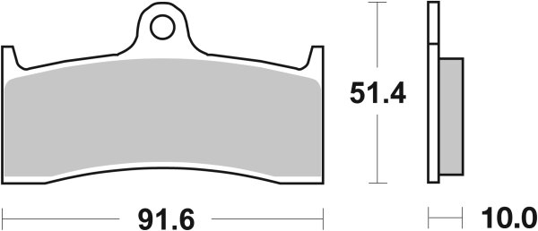 SBS Bremsbelag 729H.HF (Satz pro Scheibe) Street High Power Ceramic