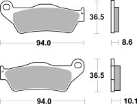 SBS Bremsbelag 742HF (Satz pro Scheibe) Street Ceramic