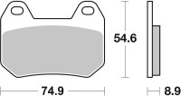 SBS Bremsbelag 746HF (Satz pro Scheibe) Street Ceramic