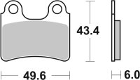 SBS Bremsbelag 802RSI (Satz pro Scheibe) Offroad Racing Sinter