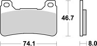 SBS Bremsbelag 809DC (Satz pro Scheibe) Road Racing Dual Carbon