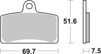 SBS Bremsbelag 821HS (Satz pro Scheibe) Street Sinter