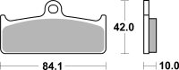 SBS Bremsbelag 825DS-1 (Satz pro Scheibe) Road Racing Endurance (Giftiger Biss)