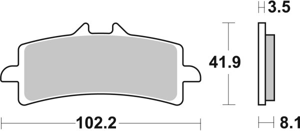 SBS Bremsbelag 841HS (Satz pro Scheibe) Street Sinter