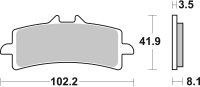 SBS Bremsbelag 841HS (Satz pro Scheibe) Street Sinter