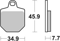 SBS Bremsbelag 843HS (Satz pro Scheibe) Street Sinter