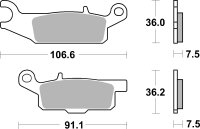 SBS Bremsbelag 849RSI (Satz pro Scheibe) Offroad Racing Sinter