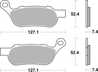 SBS Bremsbelag 854H.LS (Satz pro Scheibe) Street High...