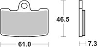 SBS Bremsbelag 856H.HS (Satz pro Scheibe) Street High Performance Sinter