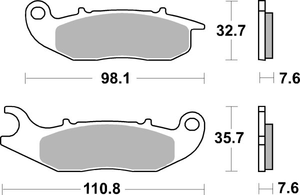 SBS Bremsbelag 859RSI (Satz pro Scheibe) Offroad Racing Sinter