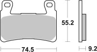 SBS Bremsbelag 860DS-2 (Satz pro Scheibe) Road Racing...