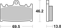 SBS Bremsbelag 789HF (Satz pro Scheibe) Street Ceramic