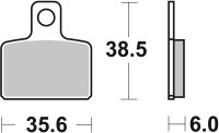 SBS Bremsbelag 803HF (Satz pro Scheibe) Street Ceramic