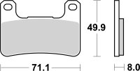 SBS Bremsbelag 806DS-2 (Satz pro Scheibe) Road Racing Endurance (weicher Biss)