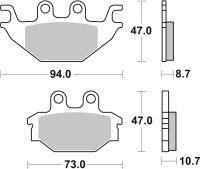 SBS Bremsbelag 810RSI (Satz pro Scheibe) Offroad Racing...