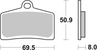 SBS Bremsbelag 739H.LS (Satz pro Scheibe) Street High...