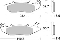 SBS Bremsbelag 797HF (Satz pro Scheibe) Street Ceramic