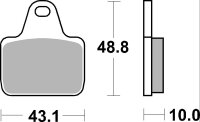 SBS Bremsbelag 805DC (Satz pro Scheibe) Road Racing Dual Carbon