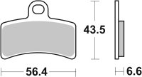 SBS Bremsbelag 815LF (Satz pro Scheibe) Street Ceramic