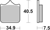 SBS Bremsbelag 762HF (Satz pro Scheibe) Street Ceramic