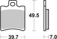 SBS Bremsbelag 771HF (Satz pro Scheibe) Street Ceramic