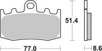 SBS Bremsbelag 796HF (Satz pro Scheibe) Street Ceramic