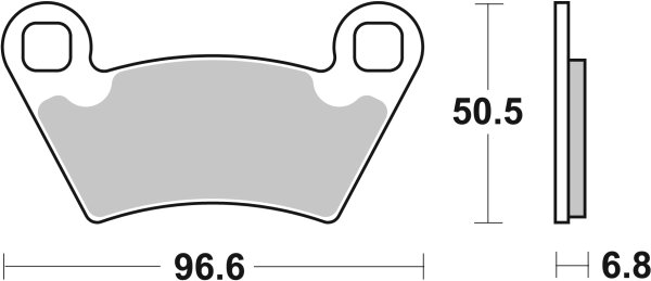 SBS Bremsbelag 800ATS (Satz pro Scheibe) Quad Sinter