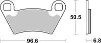 SBS Bremsbelag 800ATS (Satz pro Scheibe) Quad Sinter