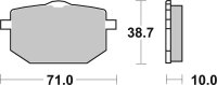 SBS Bremsbelag 596HS (Satz pro Scheibe) Street Sinter