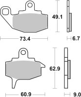 SBS Bremsbelag 602HF (Satz pro Scheibe) Street Ceramic