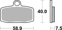 SBS Bremsbelag 885RSI (Satz pro Scheibe) Offroad Racing Sinter