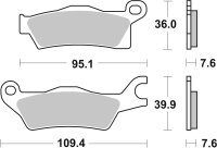 SBS Bremsbelag 911RSI (Satz pro Scheibe) Offroad Racing Sinter