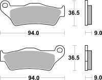 SBS Bremsbelag 924H.HF (Satz pro Scheibe) Street High Power Ceramic