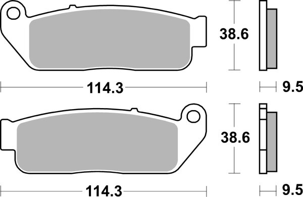 SBS Bremsbelag 929H.HF (Satz pro Scheibe) Street High Power Ceramic