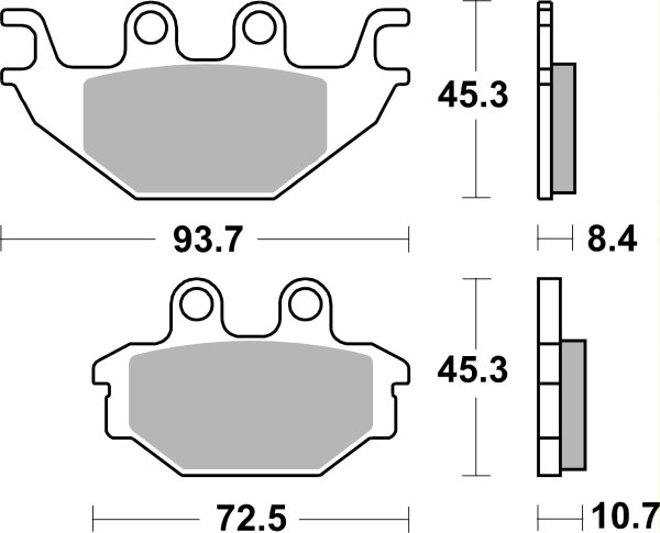 SBS Bremsbelag 930H.HF (Satz pro Scheibe) Street High Power Ceramic