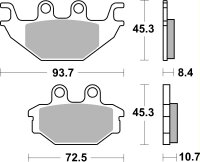 SBS Bremsbelag 930H.LS (Satz pro Scheibe) Street High...