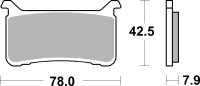 SBS Bremsbelag 947DS-2 (Satz pro Scheibe) Road Racing...