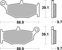 SBS Bremsbelag 833RQ (Satz pro Scheibe) Road Racing...