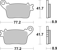 SBS Bremsbelag 834HF (Satz pro Scheibe) Street Ceramic