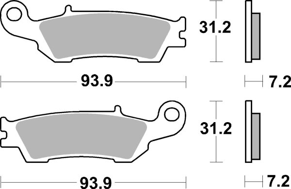 SBS Bremsbelag 840CS (Satz pro Scheibe) Offroad Carbon