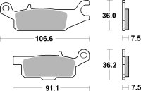 SBS Bremsbelag 850RSI (Satz pro Scheibe) Offroad Racing Sinter