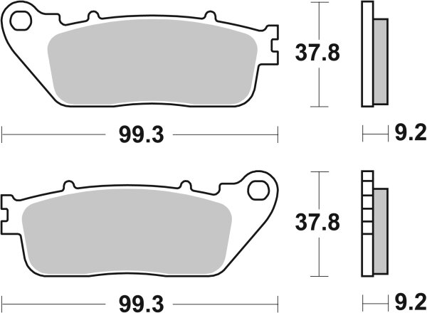 SBS Bremsbelag 862HF (Satz pro Scheibe) Street Ceramic